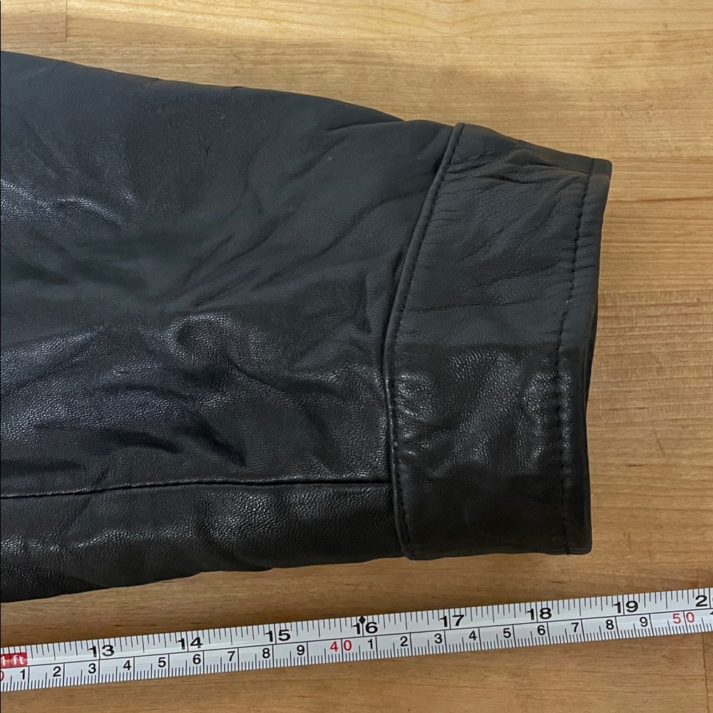 Merona classic black leather jacket men’s size XXL - Picture 14 of 17